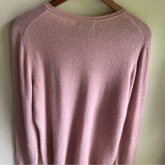 Charter Club Luxury Pure Cashmere Crewneck Sweater. Heathered Pink. Size XL - Picture 5 of 16